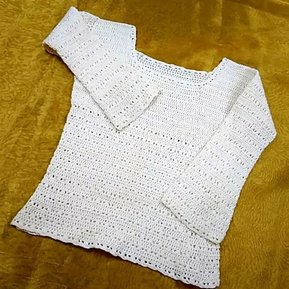 VTG,Handmade Crochet 🧶 Blouse Size XS